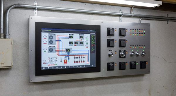HVAC control panel and monitoring interface in a campground facility