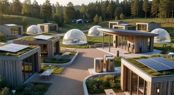 Modern campground showcasing integrated technology and sustainable design in 2026